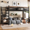 Twin Xl Size Loft Bed With Storage Stairs Metal Loft Beds Frame With Storage Shelves And Bookshelf