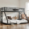 Twin Xl Over Queen Metal Bunk Bed Frame With Ladders Noise Free Heavy Duty Bunk Bed No Box Spring Needed