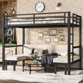 Twin Xl Over Twin Xl Pull Out Bunk Bed 3 Section Lower Bunk Safety Rails On Top