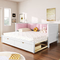Twin Xl To King Daybed With Storage Drawers And Upholstered Backrest