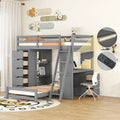 Twin Over Twin Bunk Bed With Led Light And Usb Ports