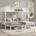 Twin Over Twin Twin Bunk Beds For 3 Twin Xl Over Twin Twin Bunk Bed Metal Triple Bunk Bed White
