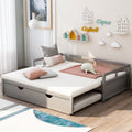 Twin To King Extending Daybed With Trundle Solid Wood Frame No Box Spring