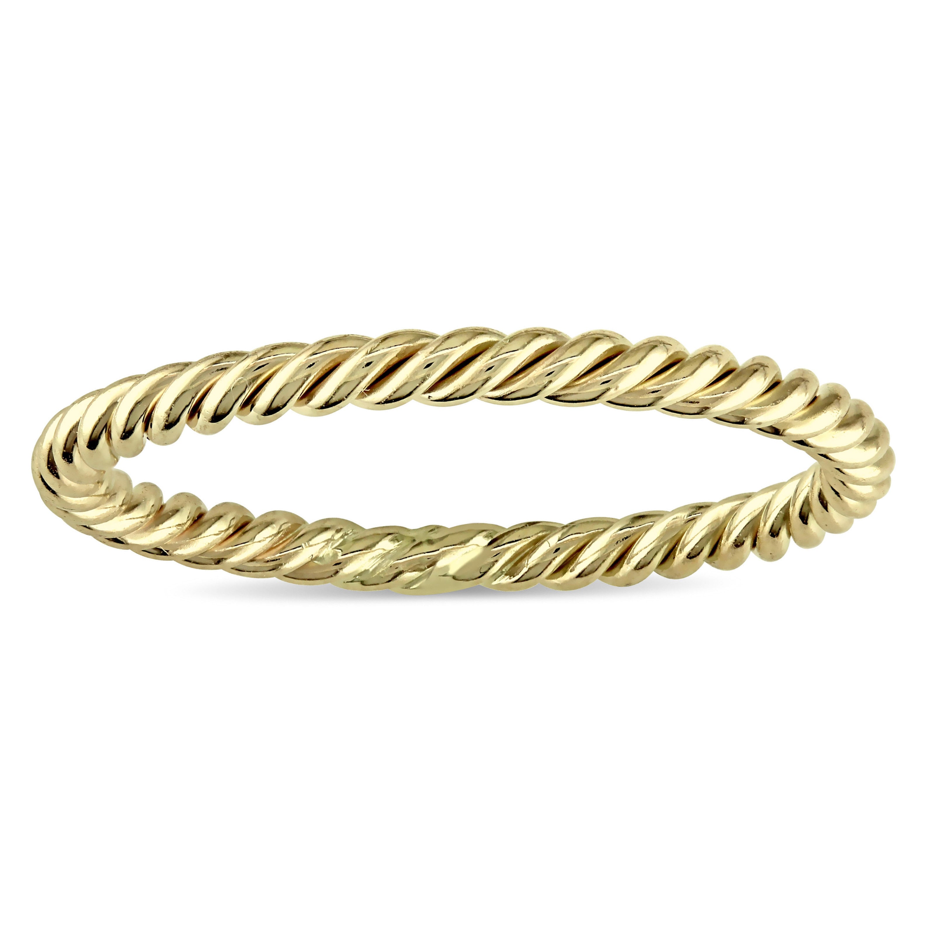 Miadora Twisted Wedding Band In 14K Yellow Gold