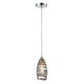 Twister 5 Inch Wide 1 Light Pendant In Polished Chrome 5In W X 5In D X 10In H