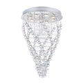 8 Light Flush Mount With Chrome Finish