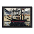 Two Boats Side By Side Port Of Marseilles C 1916 Henri Matisse Custom Framed Canvas