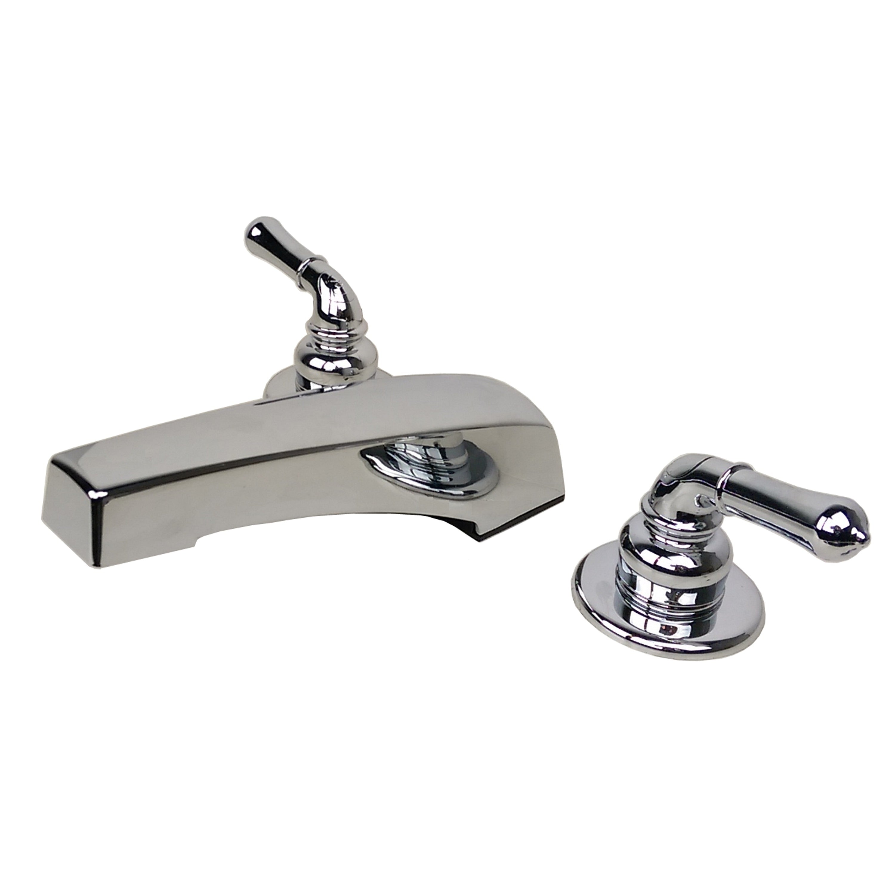 Two Handle Non Metallic Adjustable Garden Tub Filler Faucet For Manufactured Modular And Mobile Home Bathroom