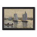 Two Schooners Gloucester C 1880 Winslow Homer Custom Framed Canvas