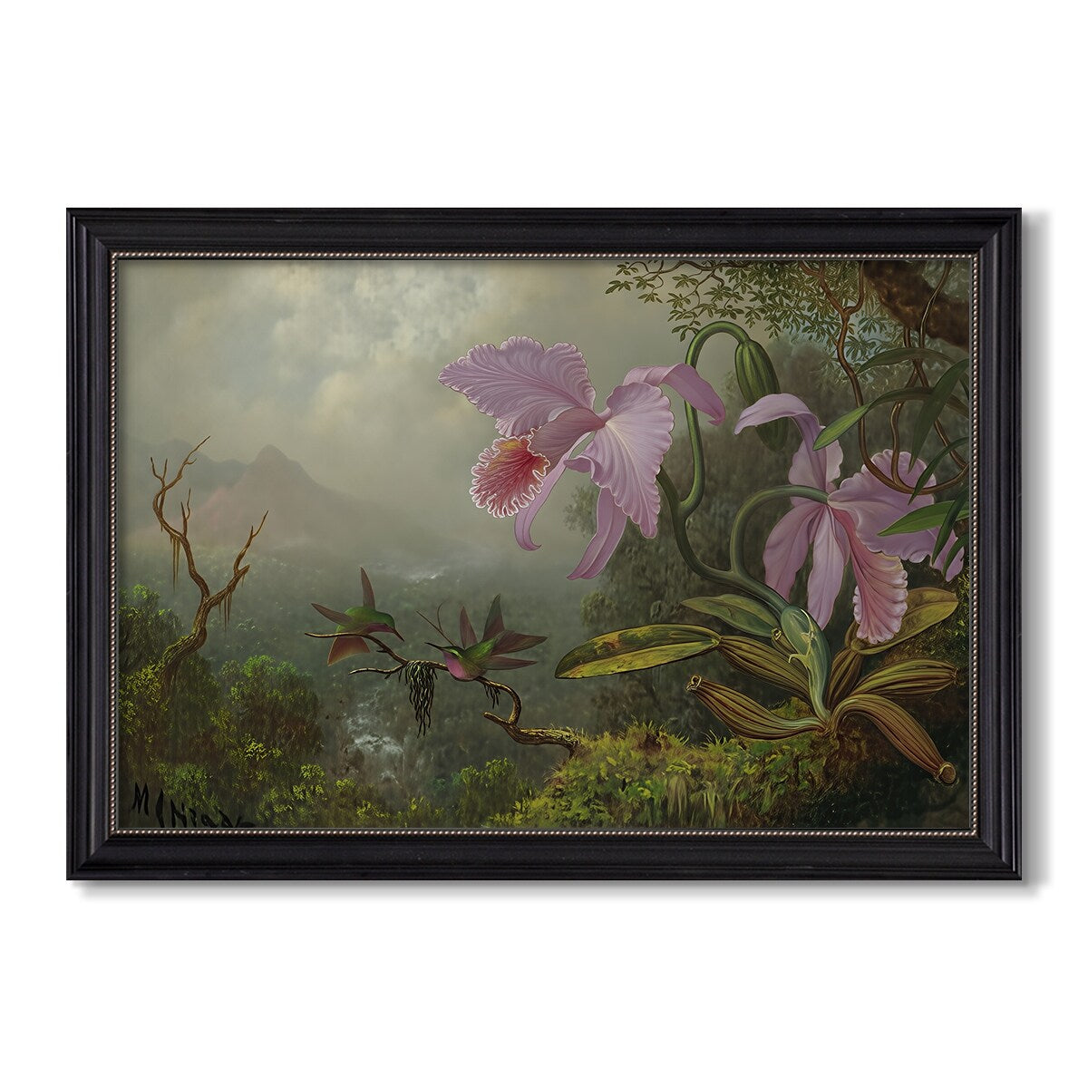 Two Sun Angel C 1890 1904 Martin Johnson Heade Custom Framed Canvas