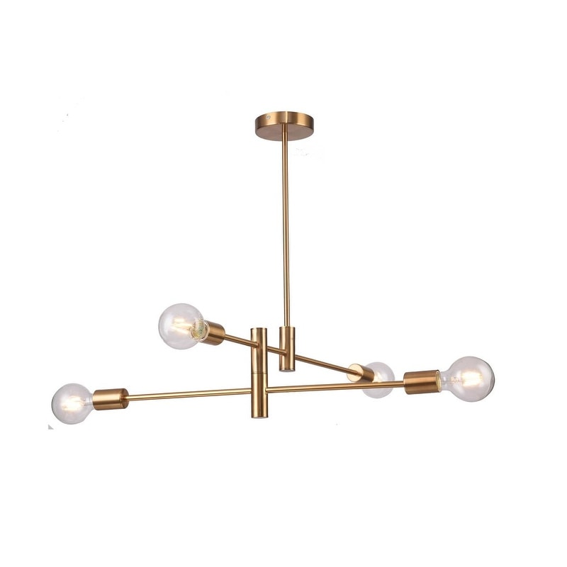 Two Tier Brushed Bronze Pipe Ceiling Fixture