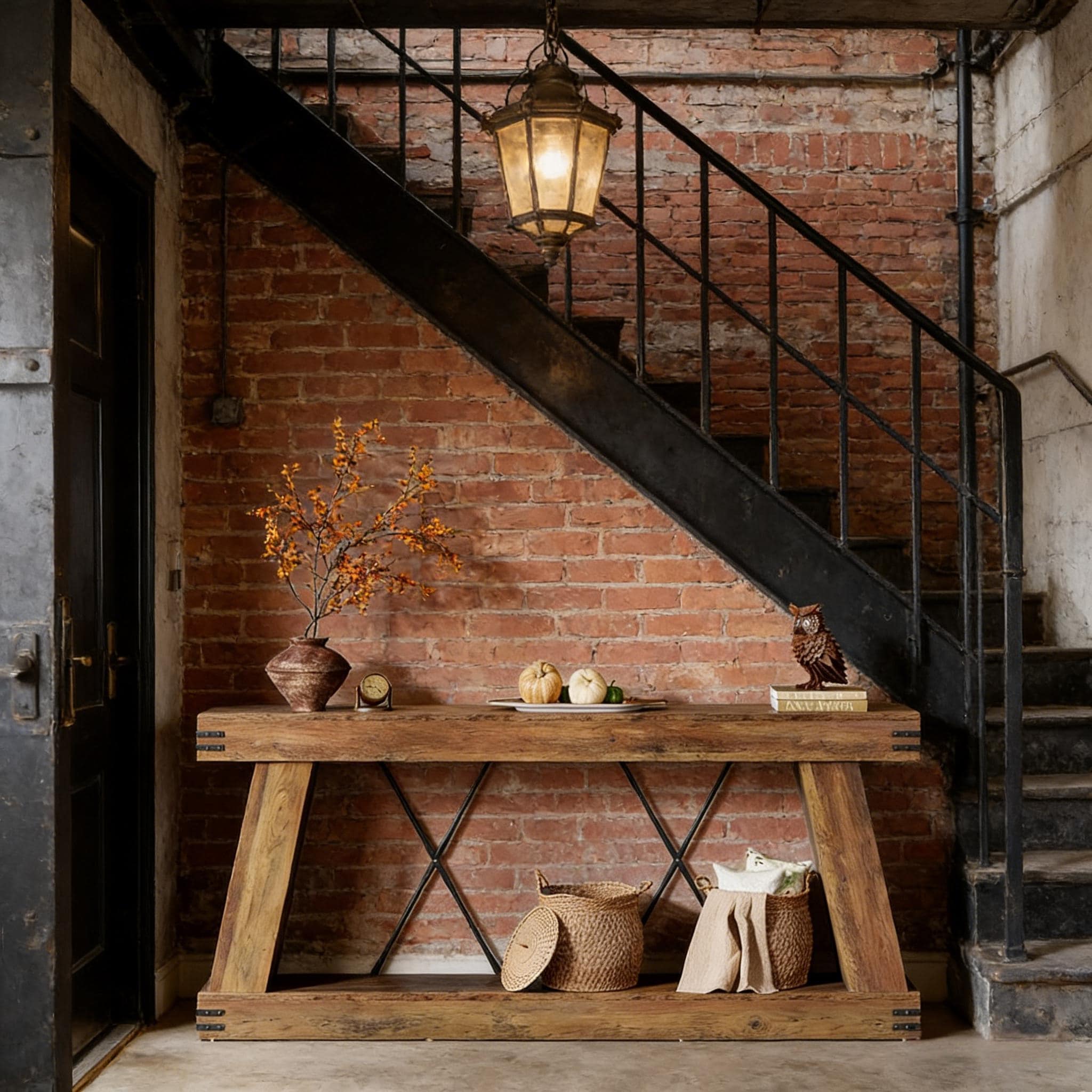 Two Tier Side Table Unique Entryway Table Functional Console Table