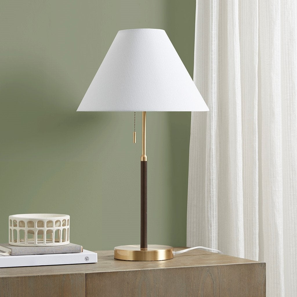 Two Tone Pull Chain Table Lamp