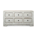 Two Tones Capri Chest Of Drawers Distressed White 68X18X35H