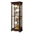 Dark Brown Wood Two Way Slider Curio Cabinet