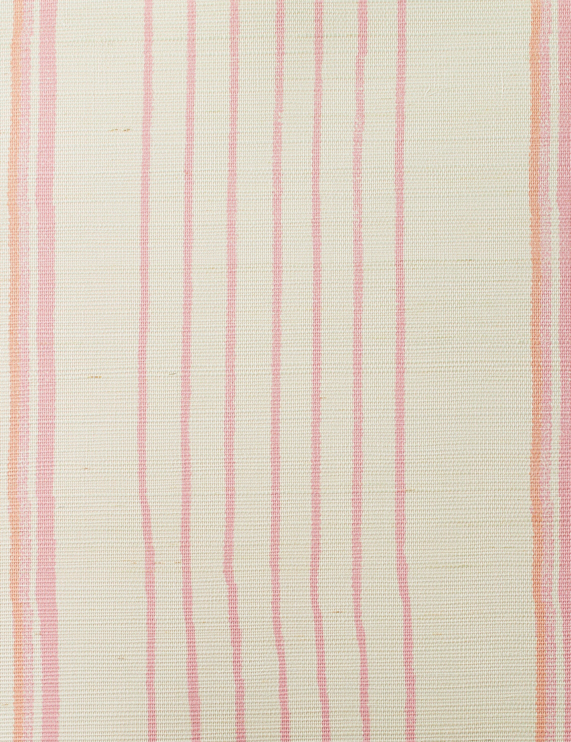 Two Tone Stripe Grasscloth Wallpaper By Nathan Turner, Creamsicle Swatch