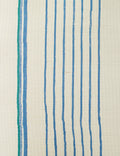 Two Tone Stripe Grasscloth Wallpaper By Nathan Turner, Sea Green Blue Swatch