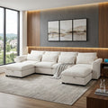 U Shaped Modular Corner Sofa With Dual Storage Ottomans By Harper Bright Designs