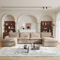 U Shaped Modular Sectional Sofa With Ottoman No Assembly Required