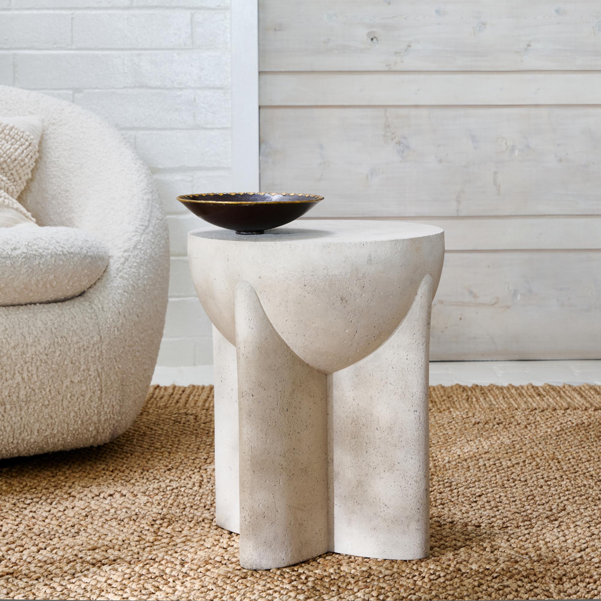 Monti Lava Stone Indoor/Outdoor Garden Side Table (38 cm)