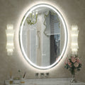 Ul Certified Oval Led Double Anti Fog Tempered Glass Wall Bathroom Vanity Mirror