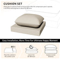 Cozywor Outdoor Seat Back Cushion Set Water Resistant Olefin Fabric Patio Cushions With Removable Washable Covers