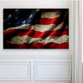 Usa Waving Flag Premium Gallery Wrapped Canvas