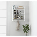 Utex 3 Tier Bathroom Shelf Wall Mounted With Towel Hooks Bathroom Organizer Shelf Over The Toilet