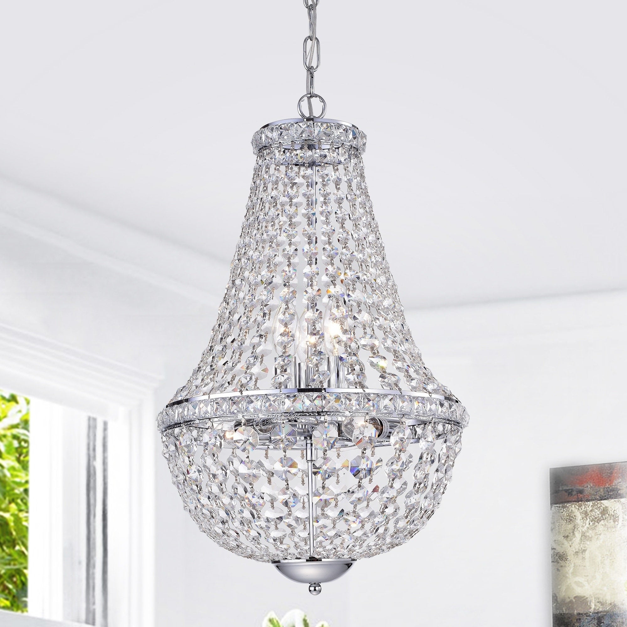 Uanah 6 Light Crystal Chrome Chandelier