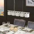 Uliana Chrome 5 Glass Cube Pendant Light By Inspire Q Modern