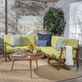 Ulrick Farmhouse Modern 5 Piece Fabric Sectional Sofa Set By Christopher Knight Home