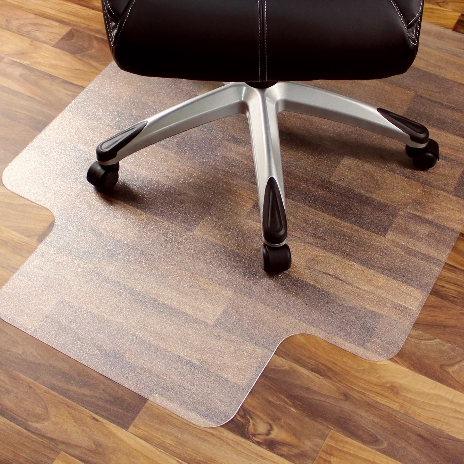 Cleartex Ultimat Chair Mat Rectangular With Lip Clear Polycarbonate For Hard Floor Size 35 X 47