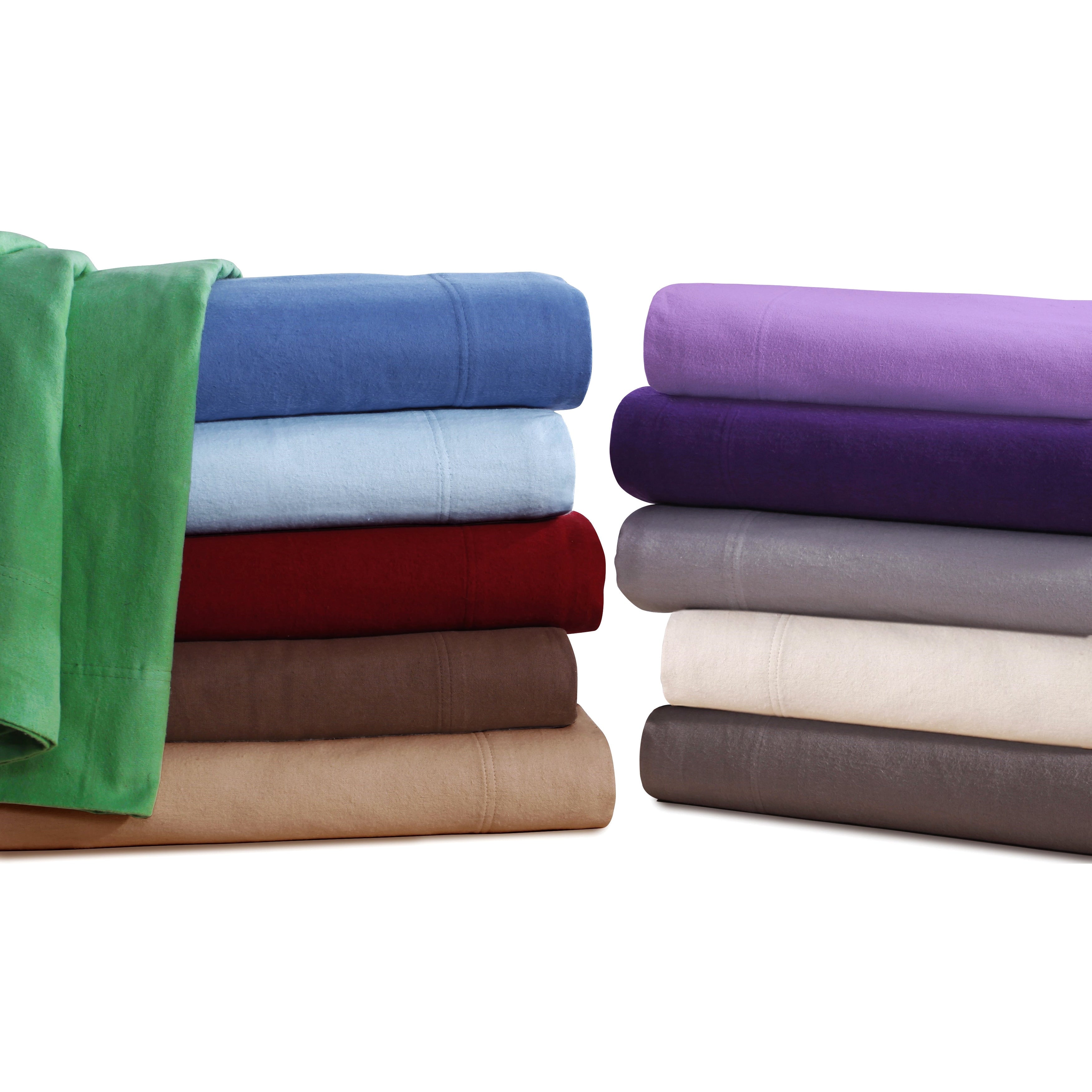 Ultra Soft 5 Ounce Solid Flannel Deep Pocket Sheet Set