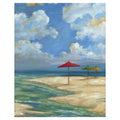 Umbrella Beachscape By Paul Brent Canvas Art Print