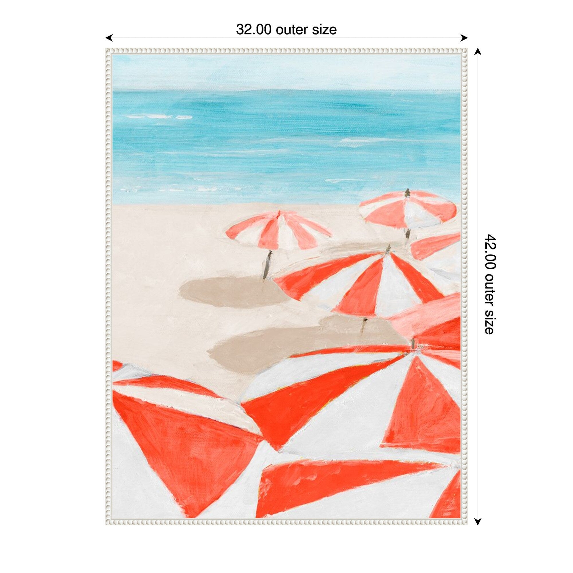 Umbrellas To The Sea No. 2 By Lorenzo Collective Framed Canvas Wall Art Print