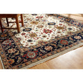 Umbria Ivory Navy Wool Hand Knotted Rug 9 X 12 9 X 12