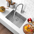 23 Single Bowl 16G Stainless Steel Kitchen Sink Grid S 307Xg Citrine 23 X 18 X 10