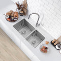 32 Kitchen Sink 16 Gauge Stainless Steel With Grids S 305Xg Crystal 32 X 19 X 10