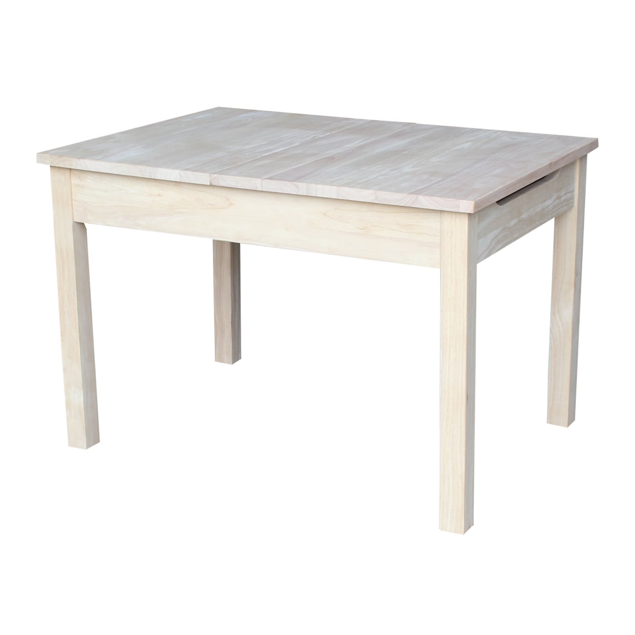 Unfinished Childrens Table With Lift Top Storage