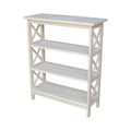 Unfinished Parawood Three Tier X Sided Shelf Unit