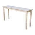 Unfinished Shaker Extended Length Console Table