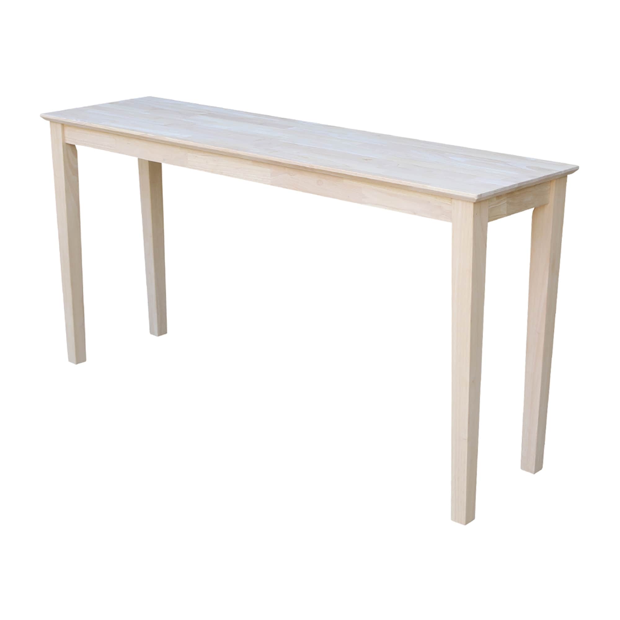 Unfinished Shaker Extended Length Console Table