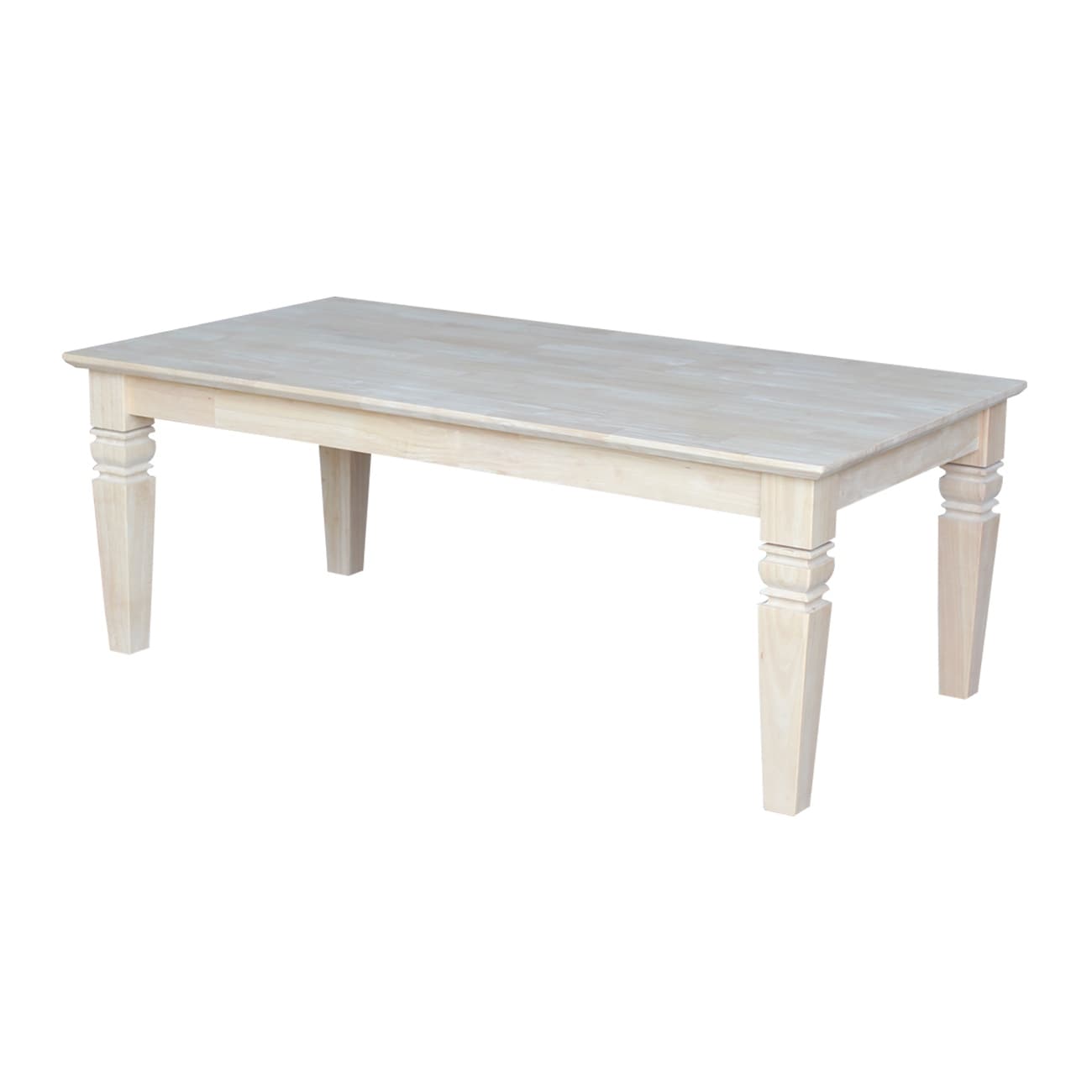 Unfinished Solid Parawood Java Coffee Table