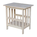 Unfinished Solid Parawood Mission Magazine End Table