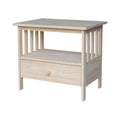 Unfinished Solid Parawood Mission Tv Stand N A