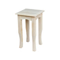 Unfinished 21 Inch Solid Parawood Tea Table