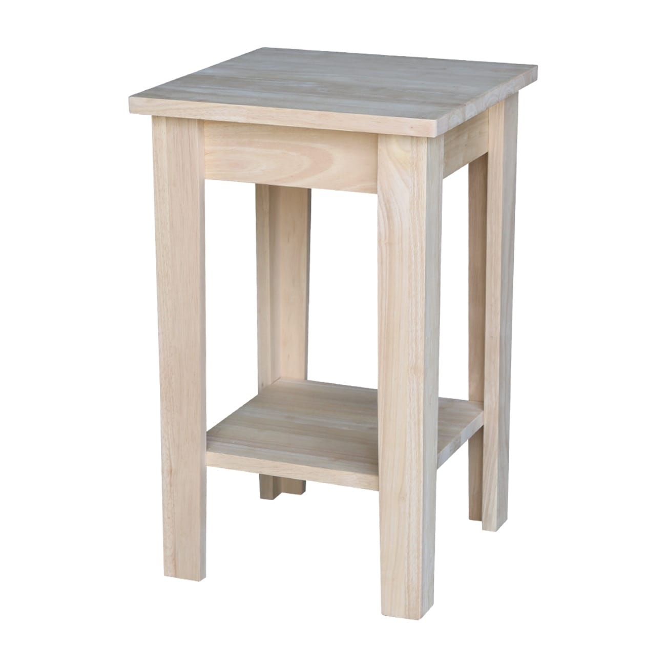 Unfinished Solid Wood Shaker Plant Stand