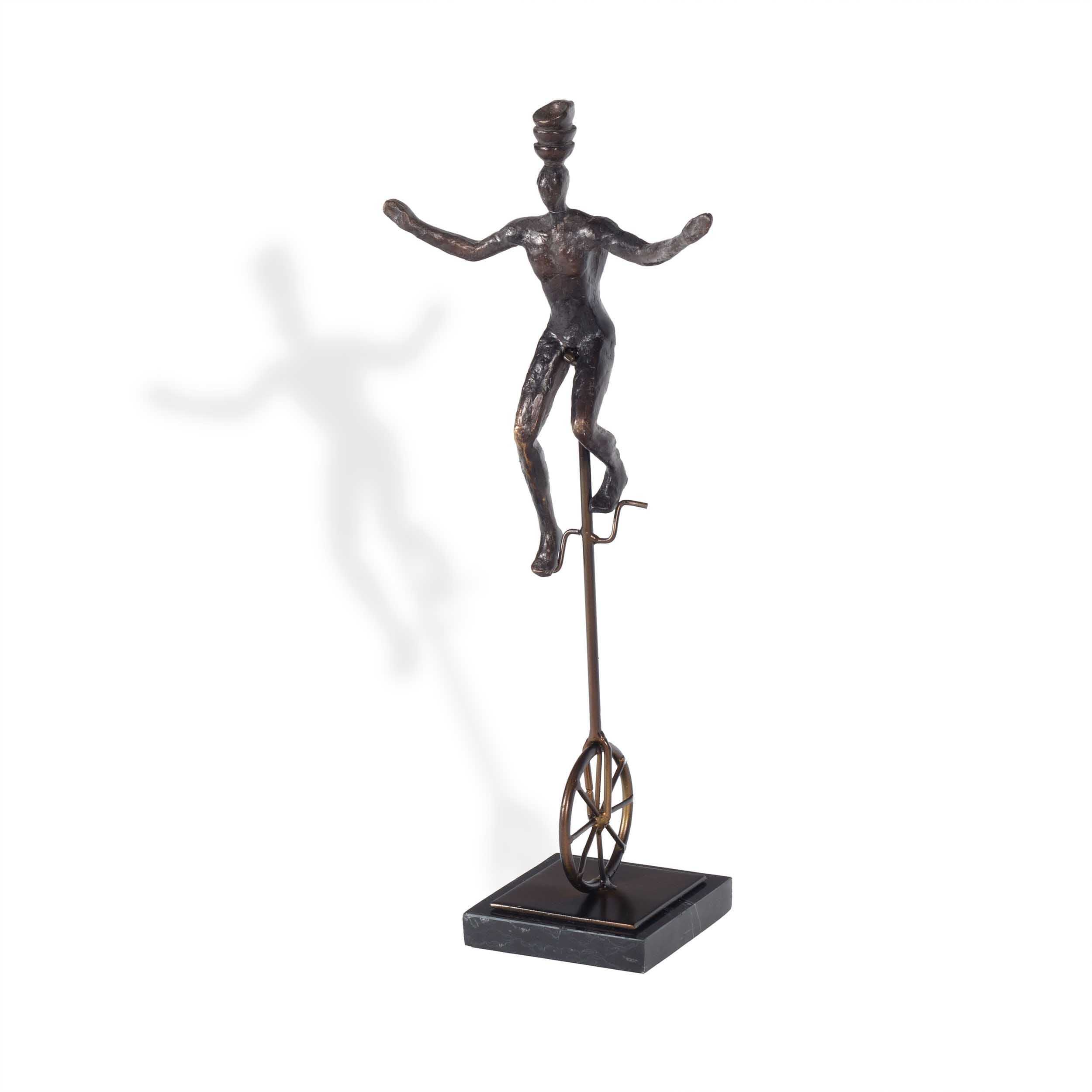 Unicyclist Resin Sculpture N A