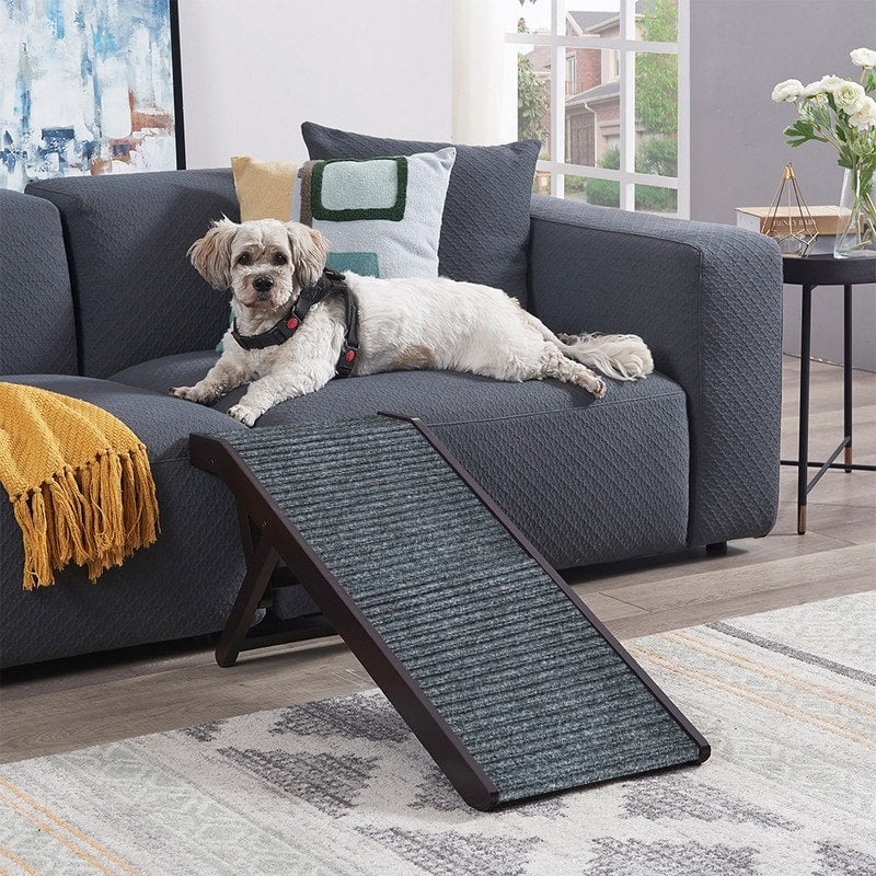 Unipaws Foldable Wooden Pet Dog Ramp With Adjustable Height