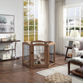 Unipaws Pet Playpen With Wire 6 Panels Freestanding Dog Gate Espresso